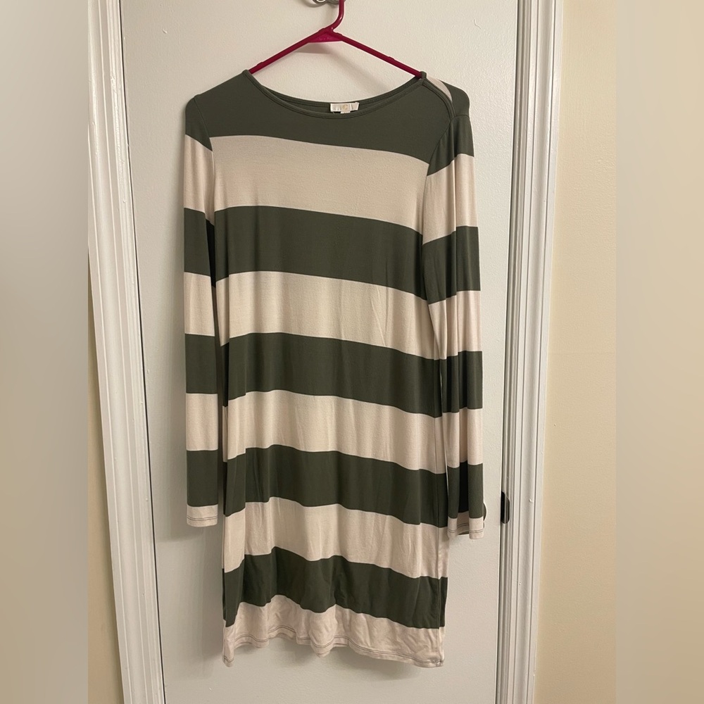 Charming Charlie Striped Long Sleeve Dress